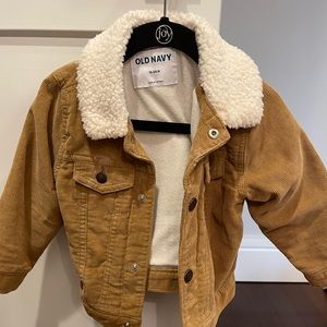 Old navy corduroy jacket with Sherpa Collar 18 to 24 months boys
